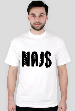 T-SHIRT NAJ$ WHITE MĘSKA