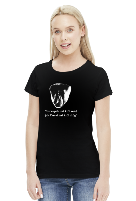 Szczupak - koszulka damska czarna