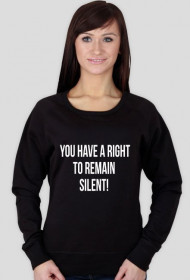 Bluza damska czarna - You have a right to remain silent