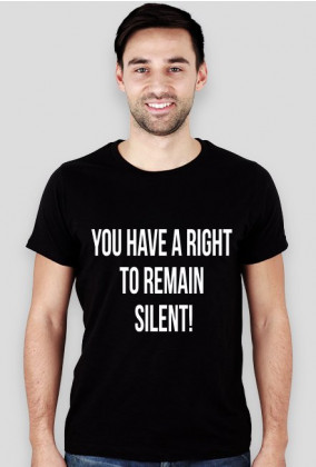 Koszulka męska czarna - You have a right to remain silent