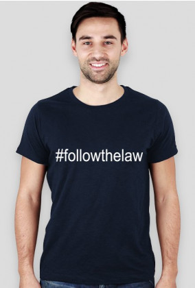 Koszulka męska granatowa - #followthelaw