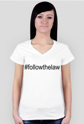 Koszulka damska biała - #followthelaw