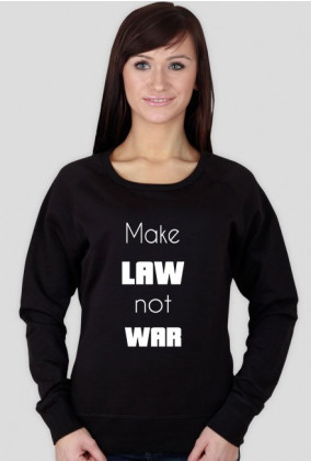 Bluza damska czarna - Make law not war