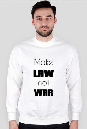 Bluza męska biała - Make law not war