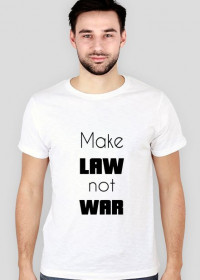 Koszulka męska granatowa - Make law not war