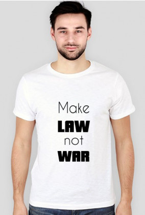 Koszulka męska granatowa - Make law not war