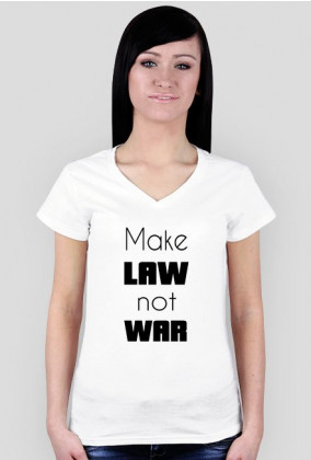 Koszulka damska biała - Make law not war