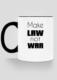 Kubek czarny - Make law not war
