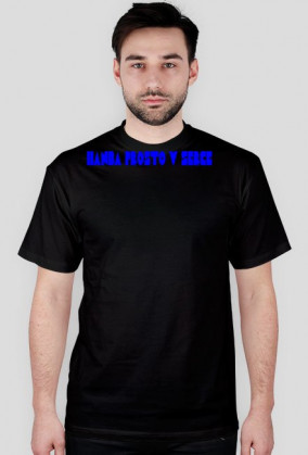 t-shirt z napisem