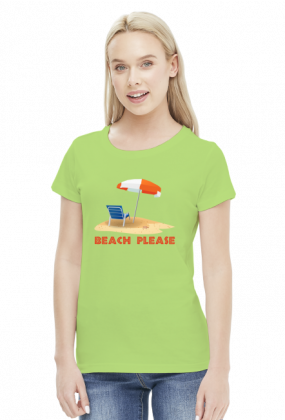 Beach please koszulka damska