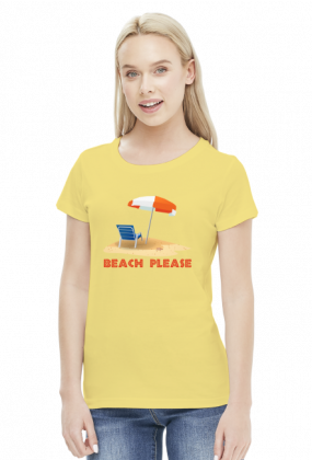 Beach please koszulka damska