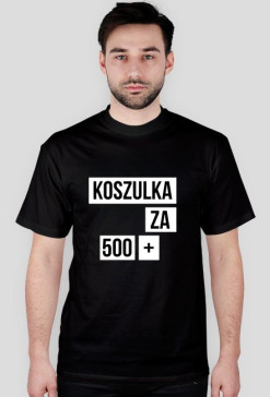 Koszulka ZA 500+ czarna