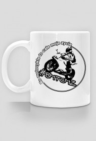 Kubek z grafiką Bo motocykle to całe moje życie.