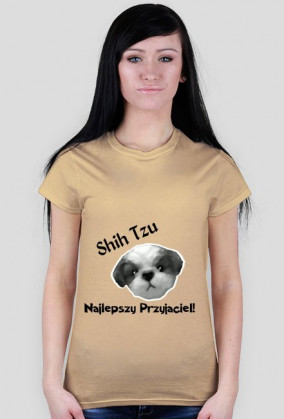Shih Tzu Przyjaciel T-Shit White