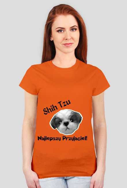 Shih Tzu Przyjaciel T-Shit White
