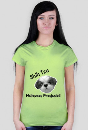 Shih Tzu Przyjaciel T-Shit White