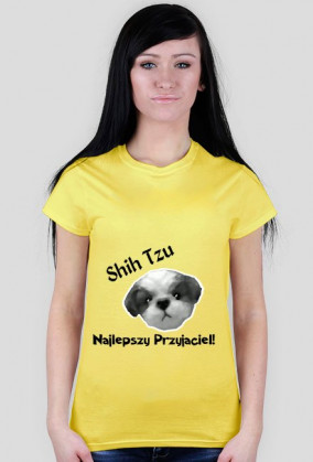 Shih Tzu Przyjaciel T-Shit White