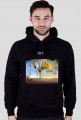 Art black hoodie