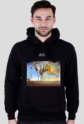 Art black hoodie