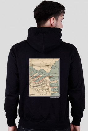 Gdynia intercontinental - mapa hoodie