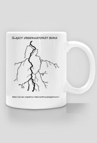 Kubek z logo Grupy Śląscy Obserwatorzy Burz