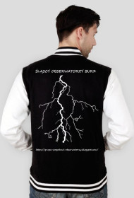 Kurtka męska z logo Grupy Śląscy Obserwatorzy Burz na przodzie i plecach