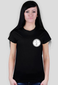 Koszulka damska z logo Grupy Śląscy Obserwatorzy Burz na przodzie i plecach