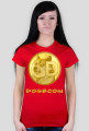 Koszulka damska Dogecoin napis
