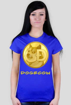 Koszulka damska Dogecoin napis