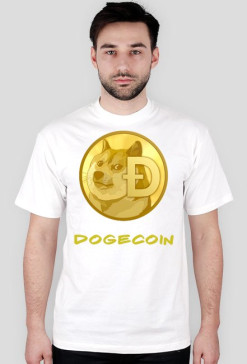 Koszulka męska Dogecoin napisy