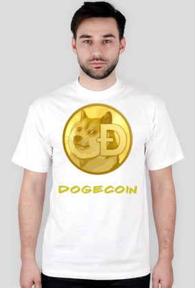 Koszulka męska Dogecoin napisy