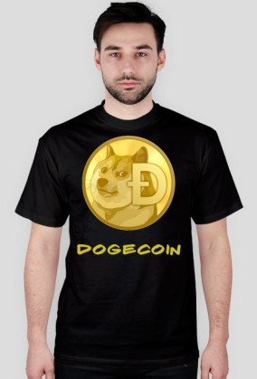 Koszulka męska Dogecoin napisy