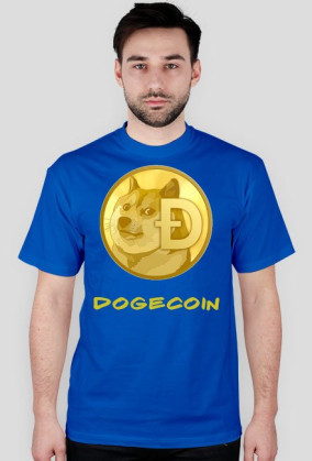 Koszulka męska Dogecoin napisy