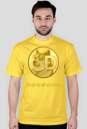 Koszulka męska Dogecoin napisy