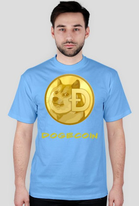Koszulka męska Dogecoin napisy