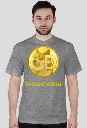 Koszulka męska Dogecoin napisy
