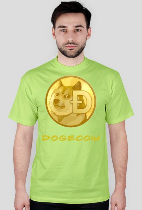 Koszulka męska Dogecoin napisy