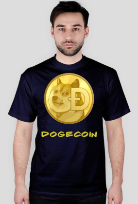 Koszulka męska Dogecoin napisy
