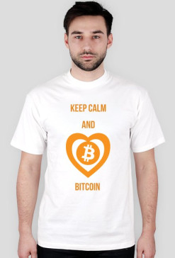 Koszulka męska Keep Calm Bitcoin
