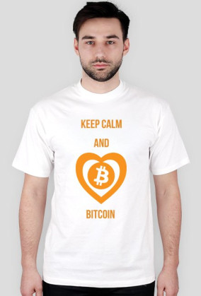 Koszulka męska Keep Calm Bitcoin