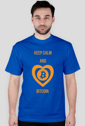 Koszulka męska Keep Calm Bitcoin
