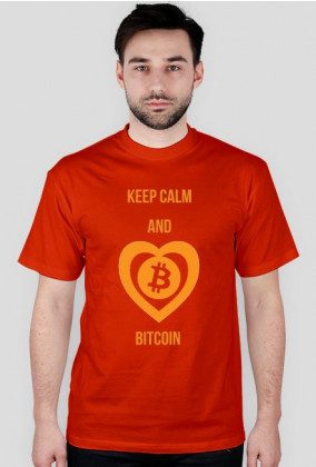 Koszulka męska Keep Calm Bitcoin
