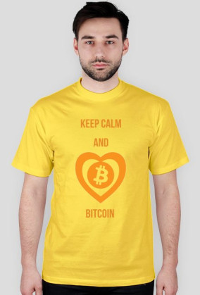 Koszulka męska Keep Calm Bitcoin