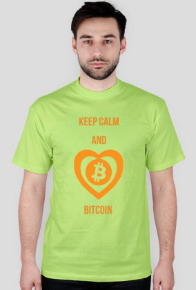 Koszulka męska Keep Calm Bitcoin