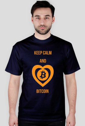 Koszulka męska Keep Calm Bitcoin