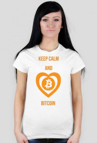 Koszulka damska keep calm Bitcoin