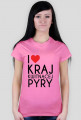 T-shirt "I LOVE KRAJ..." damski