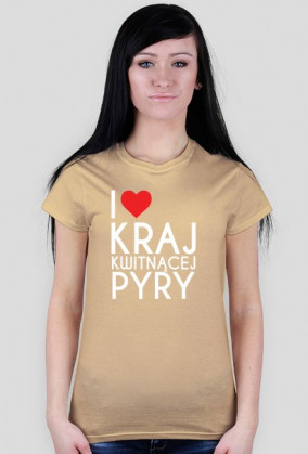 T-shirt "I LOVE KRAJ..." damski