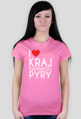 T-shirt "I LOVE KRAJ..." damski