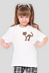 kot koszulka dziecięca dla dziewczynki